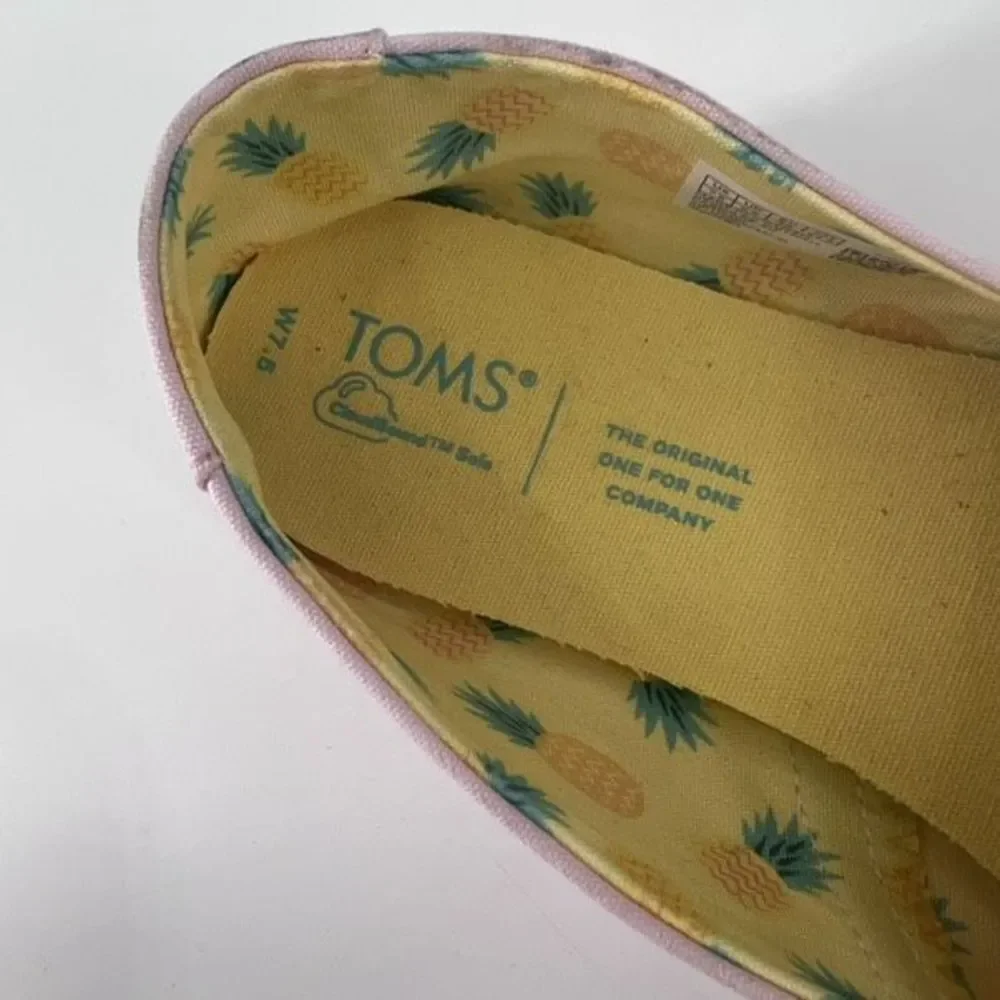 Toms Women's Alpargata Light Pink Good‎ Vibes Loafers Size 7.5